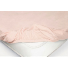 Простыня на резинке трикотажная в кроватку Ecotex розовая